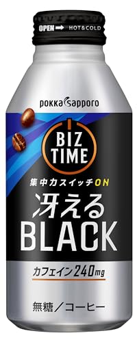 ポッカサッポロ ビズタイム 冴えるブラック390g * 24本