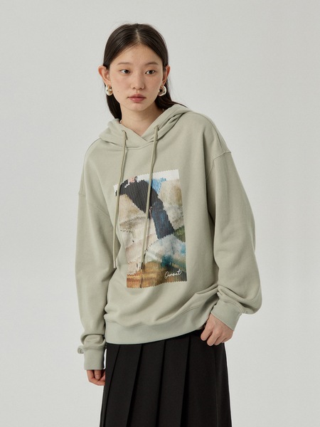 レトロ ルーズ カジュアル オールマッチ フード付きスウェットシャツ