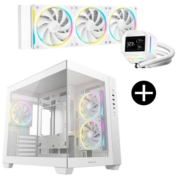 R-LM360-WHDMMC-1 ホワイト CPUクーラー + CG330 3F WH ホワイト Micro-ATX PCケース セット