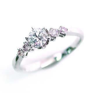 (Brand アニーベル) Pt ピンクダイヤリング（婚約指輪エンゲージリング）楽ギフ_包装02P26Mar16