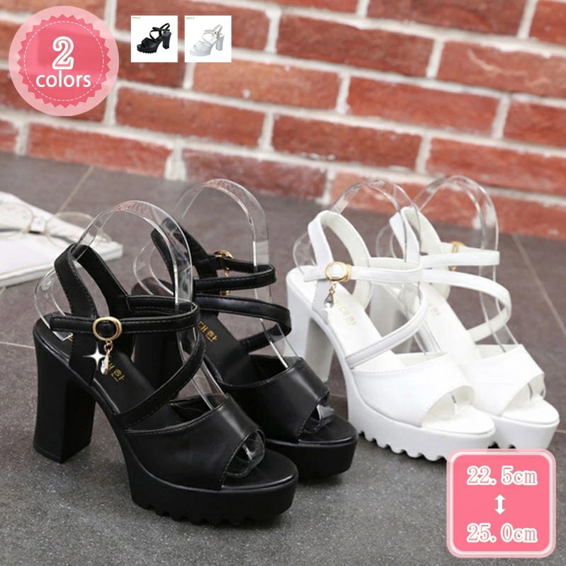 1000円OFFクーポン サンダル レディース ハイヒール 太ヒール pumps ヒール 厚底 ストーム 結婚式 パーティー 二次会 2次会 成人式 同窓会 謝恩会 お呼ばれ キャバ パーティ 美脚 10,105円