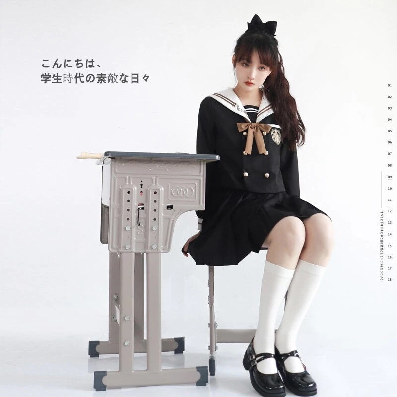 韓国 涼しく楽ちんセットアップ23 韓国ファッション 制服 セーラー服 風スーツ二点セット 5,238円