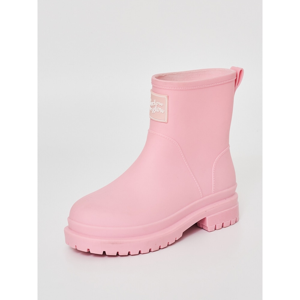 リクロウレインブーツレッドレインブーツピンク