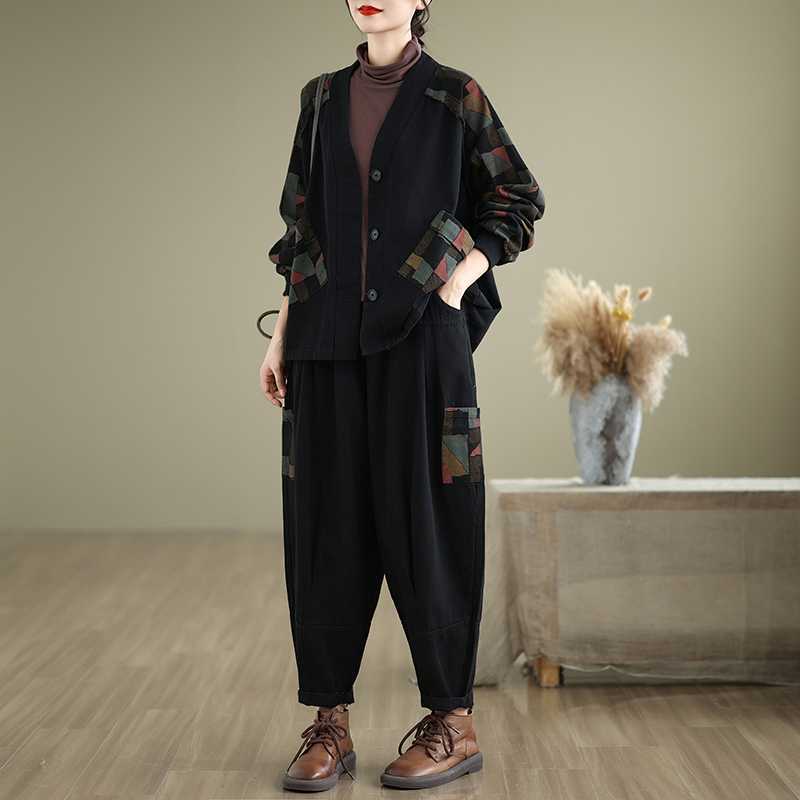 「」 2024秋新品 上下セット デニムドッキング カーディガン 大きいサイズ 体型カバー レディース セットアップ メガ割