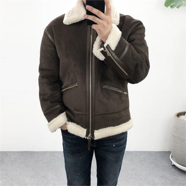 メンズオーバーフィットビッグサイズスエードシープスキンボアムスタンライダージャケットジャンパー_P075840939 28,752円