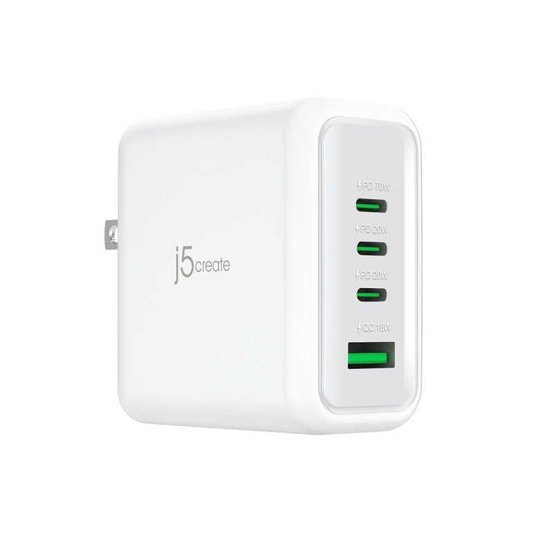 J5　70W GaN USB-C 4-Port Charger ［4ポート /USB Power Delivery対応 /GaN(窒化ガリウム) 採用］　JUP4370