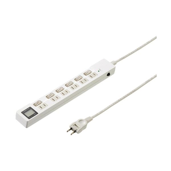 ハイディスク ワットメーター付電源タップ2P6個口 1.5m HDTAC6WMWH 1個 5,602円