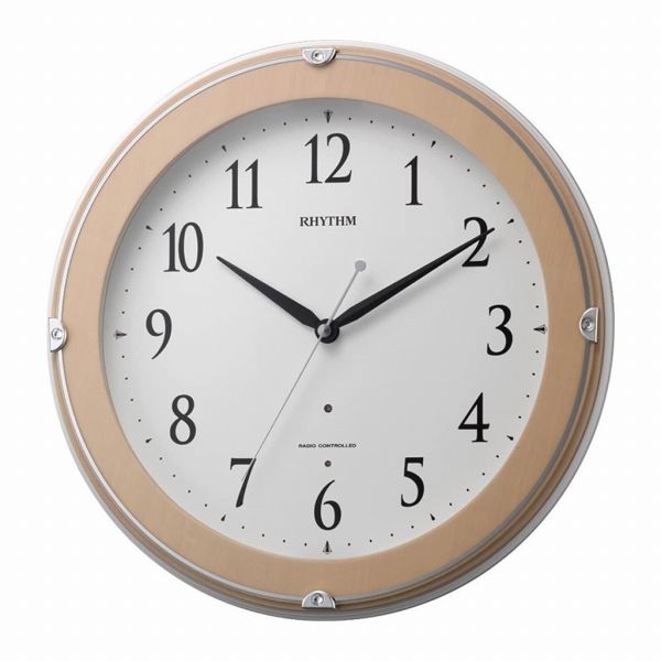 取寄品 正規品 RHYTHM リズム時計 8MYA23SR13 暗所自動点灯付き ピュアライトマーロン アナログ表示 掛け時計 15,675円