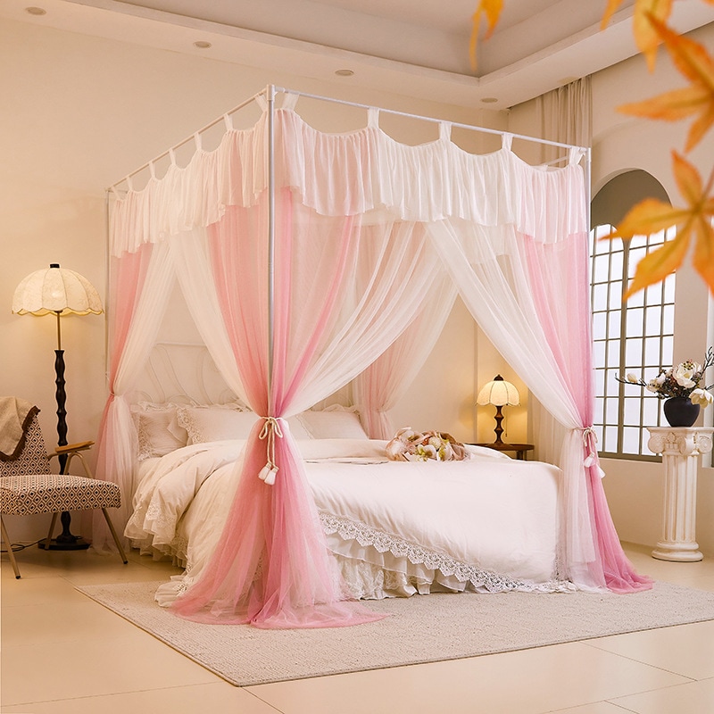 エレガントな選択新しいスタイル大胆で厚い4ドアフロア3ドアモスキートネットブラケット新しいホームモデル