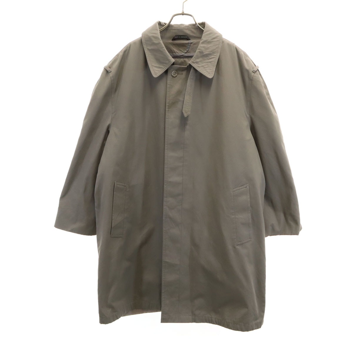 oleg cassini オレグカッシーニ 70s 80s ヴィンテージ ステンカラーコート 44 グレー ライナー付き メンズ 古着