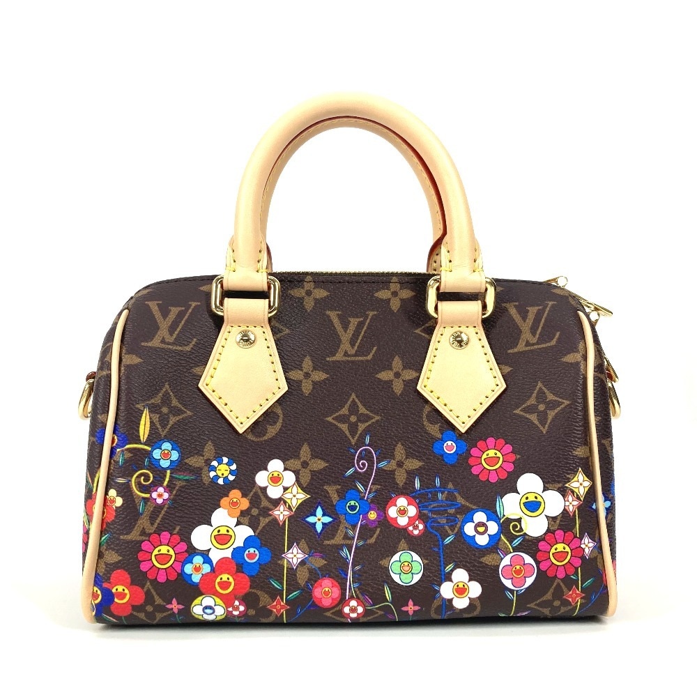 ハンドバッグ M14175 スピーディ・バンドリエール 20 モノグラム LV × TM 村上隆 2WAYバッグ ミニボストンバッグ ショルダーバッグ モノグラムキャンバス ブラウン