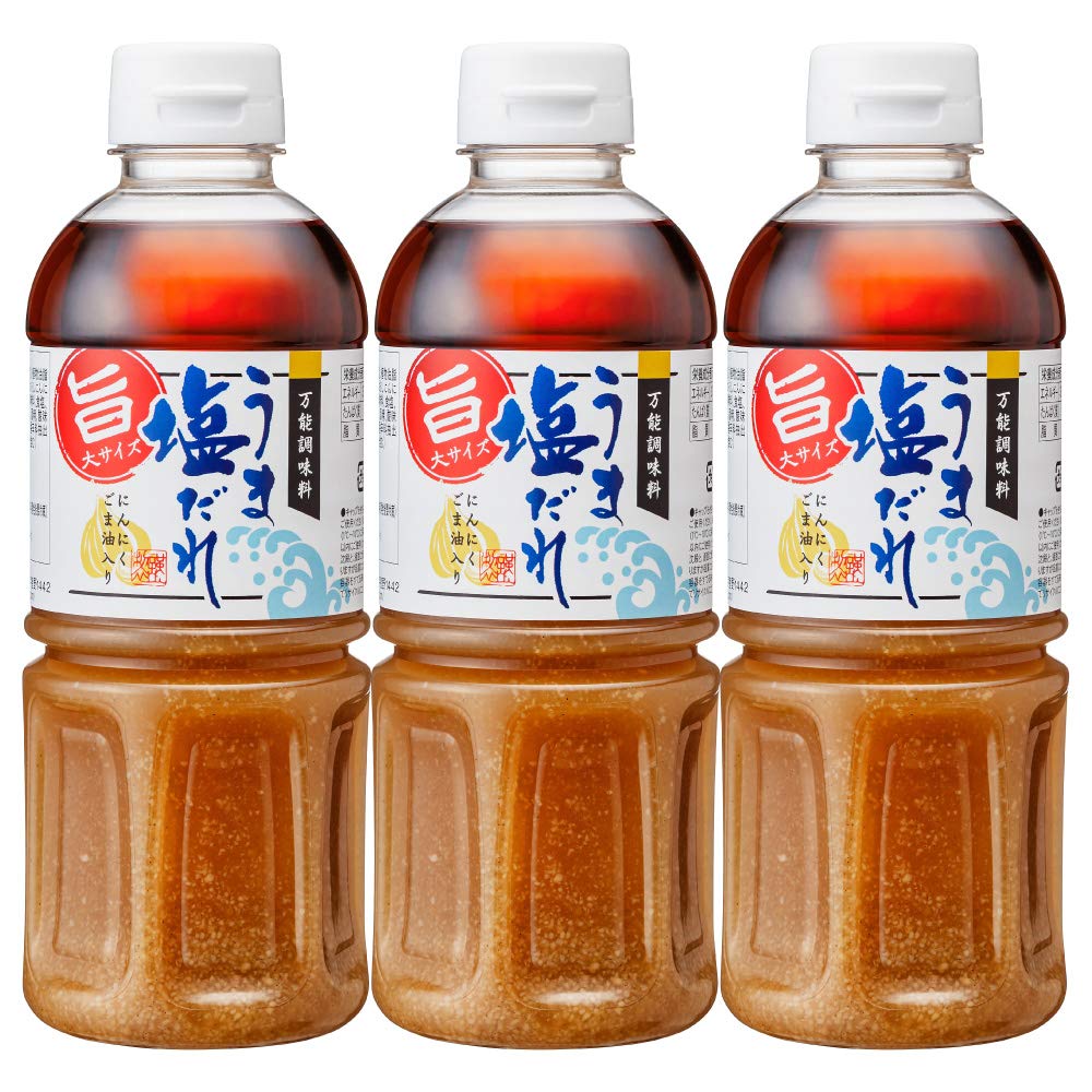 ［空知舎］うま塩だれ (にんにく・ごま油) 和風 調味料 ビックサイズ 500ml×3本セット