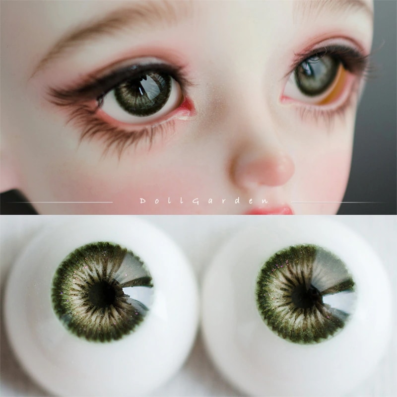 BJD ドールアイ ドール用 レジンアイ 墨緑 石膏アイ 10/12/14/16/18/20/22/24mm SD/MSD/幼SD球体関節人形用アイ