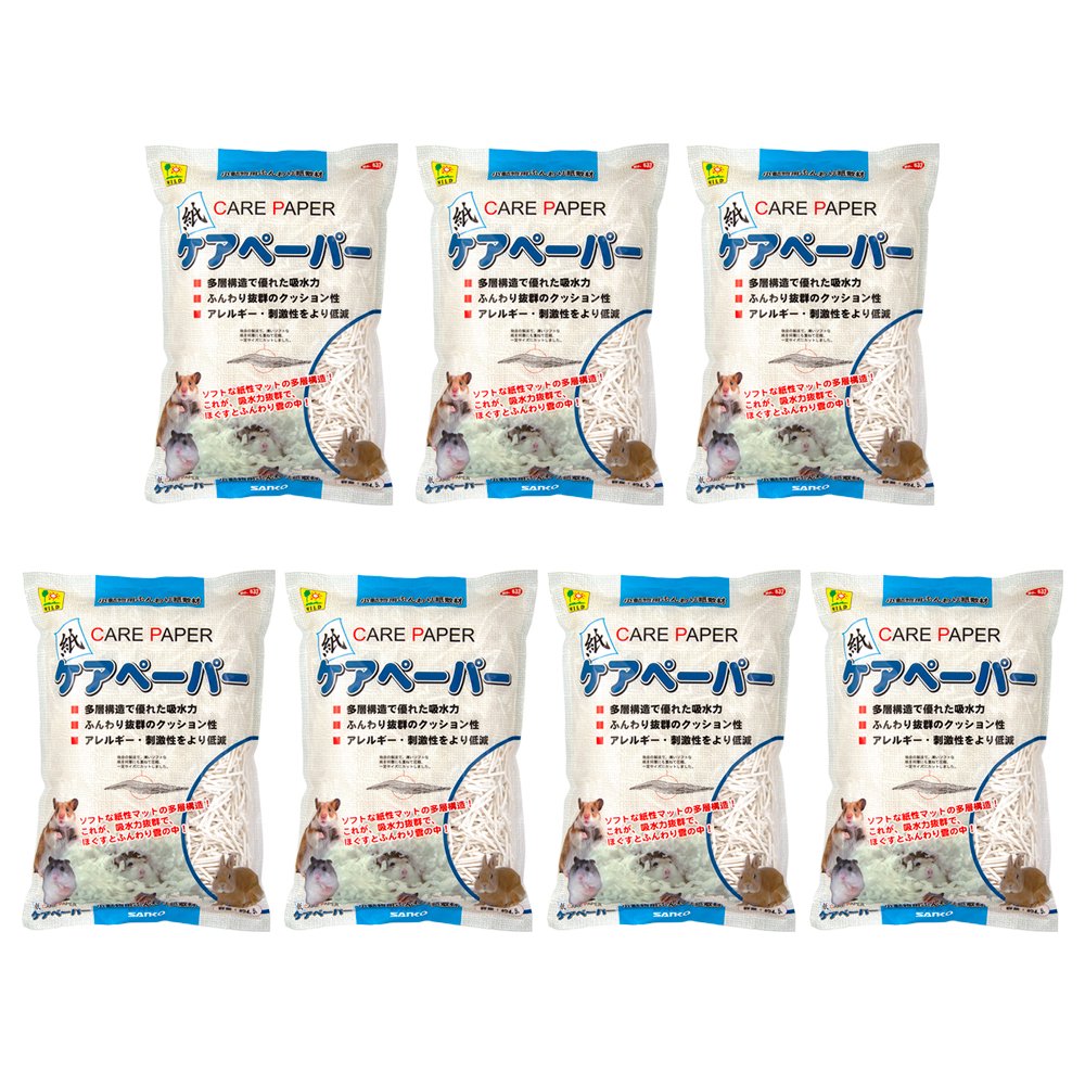 三晃商会　ケアペーパー　４．５Ｌ　７袋　ハムスター　床材　ハリネズミ　お一人様２点限り　ＣＲＣ50―50―33―40―00