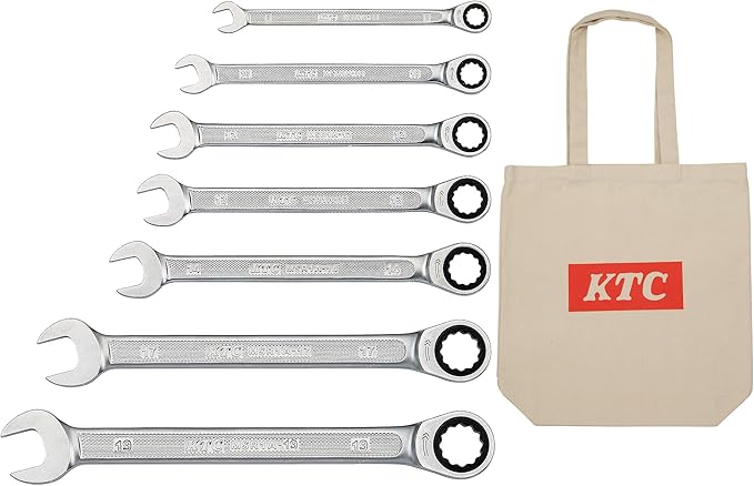 ラチェットコンビネーションレンチセット[7点組]KTCトートバッグ付