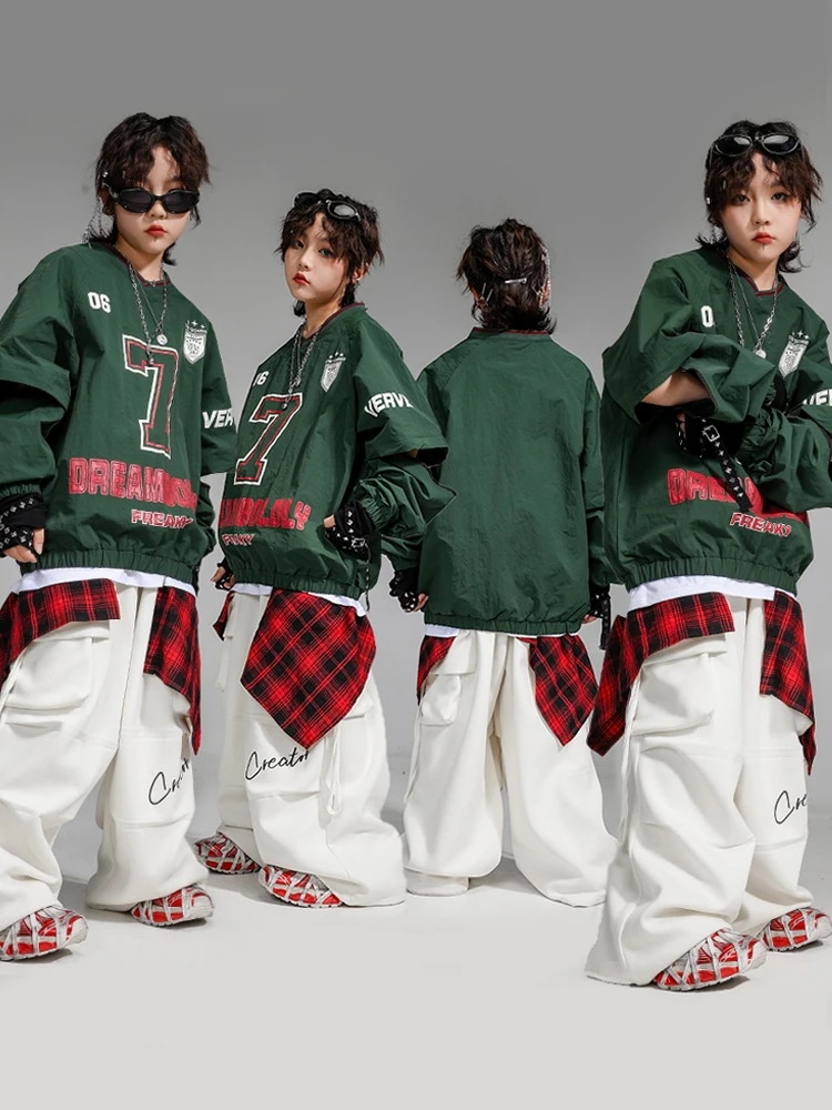 子供のヒップホップの街のダンスの男の子の出演服のファッションのhiphopの女の子のジャズの流行のクールでかっこいいファッションのブランドの爆発の街のスーツ