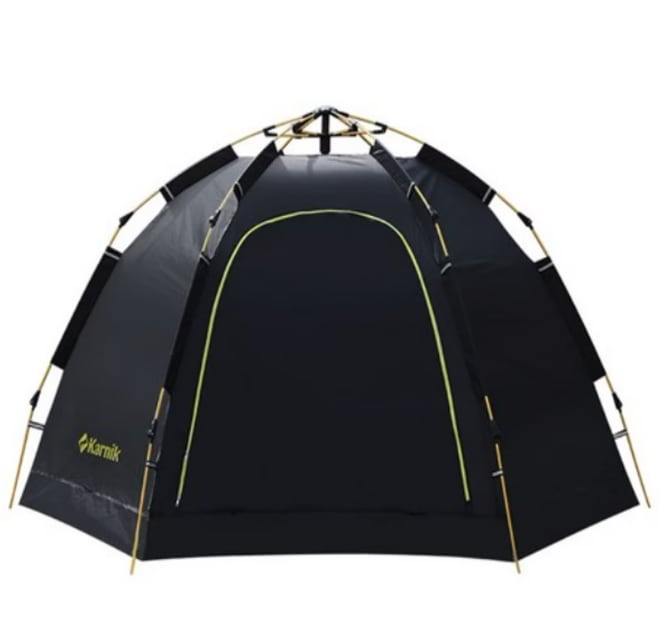 Gentle Prince Carnic 5人用の5秒でインスタントセットアップを備えた六角形のドームワンタッチテントブラック 260x260x150(cm) [並行輸入]