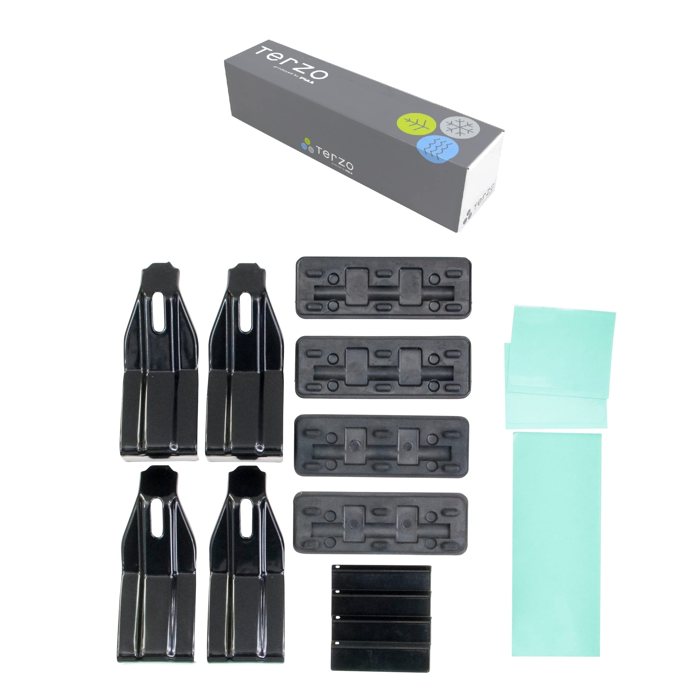 即日発送 Terzo テルッツォ (by PIAA) ルーフキャリア ベースキャリア 車種別取付ホルダーセット 4個入 ブラック 【マツダ CX-5 KFEP. KF2P. KF5P】 EH433