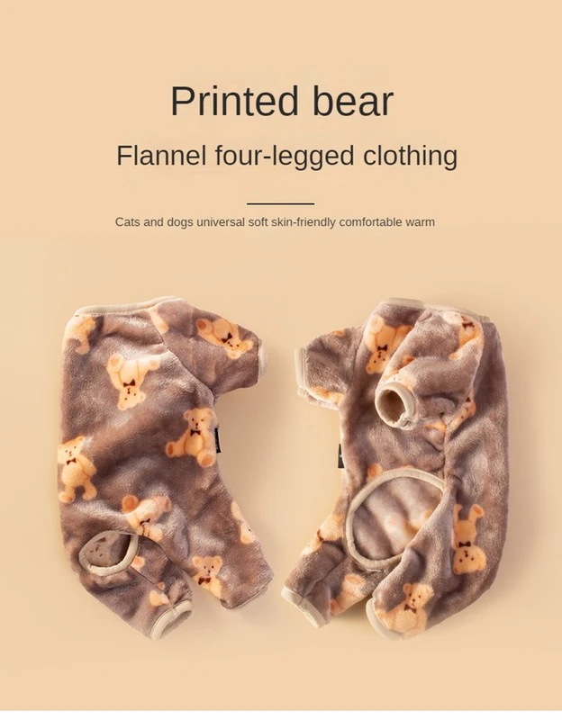ペット用の暖かいベルベットのパジャマ,子犬と猫用の柔らかい服,中小犬の服,かわいい,秋冬