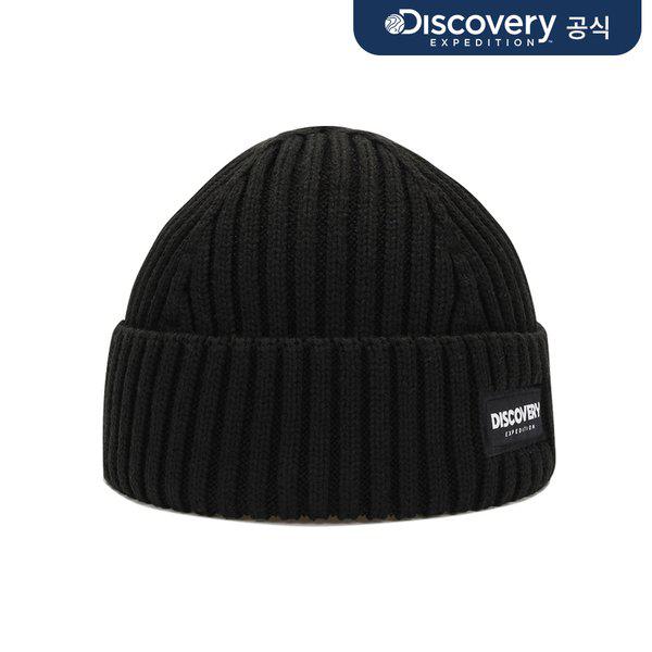 キッズ ロゴラベル リブ ビーニー (BLACK)