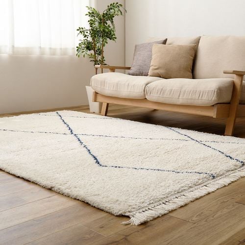 【メーカー直送品】萩原 ウィルトンラグ BEDOUIN リシャド 約200×250cm アイボリー