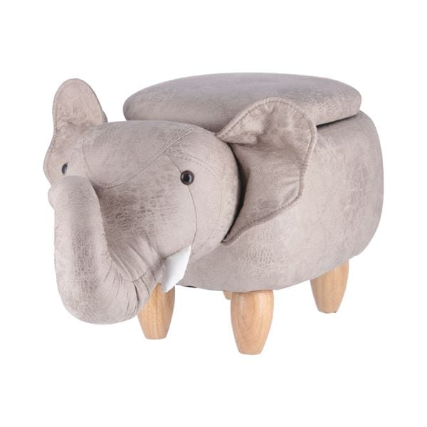 動物型 スツール/オットマン ゾウ 幅70cm 木製 脚付き 収納付き アニマルスツール リビング 子供部屋 保育所