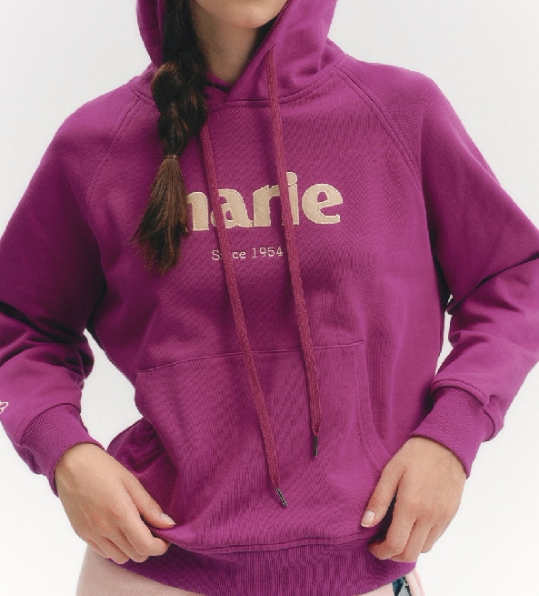 Marie Classic Regular Fit Hooded T-Shirt フーディ (purple)