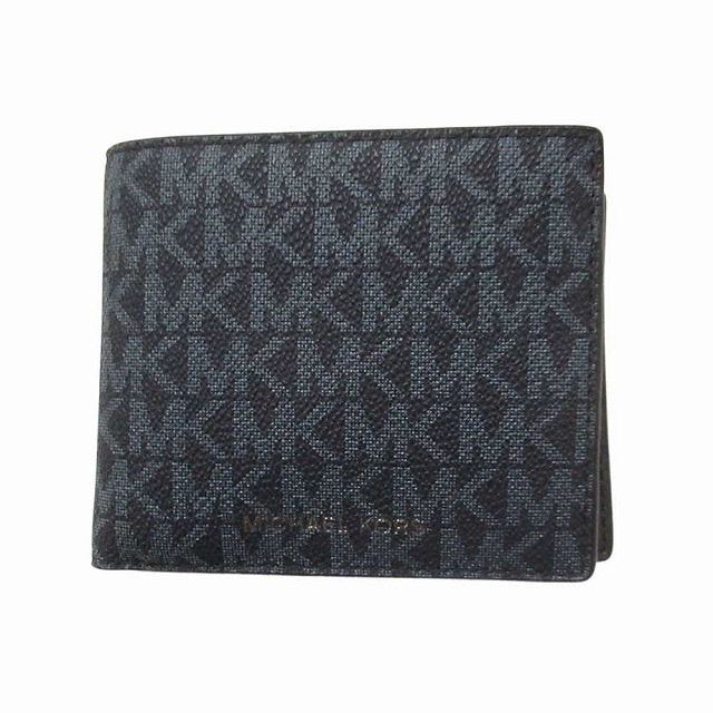 MICHAEL KORS マイケルコース アウトレット 財布 二つ折り財布 シグネチャー柄メンズ小銭入れ付