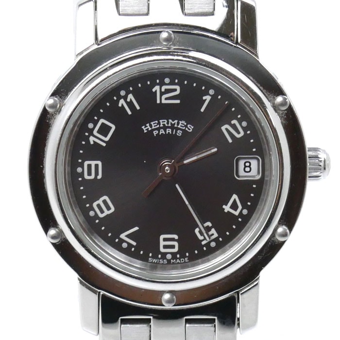 HERMES エルメス クリッパー 腕時計 電池式 CL4.210 レディース 中古
