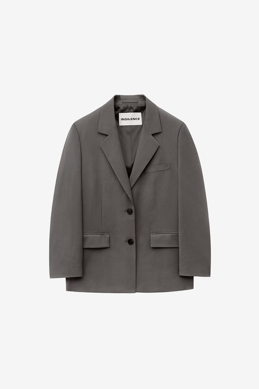 【INSILENCE】 MINIMAL OVERSIZED BLAZER : ASH BROWN