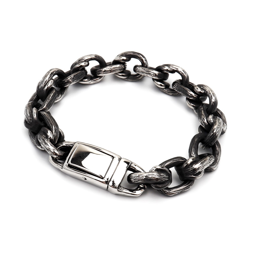 ステンレス 特殊チェーンブレスレット [b550]