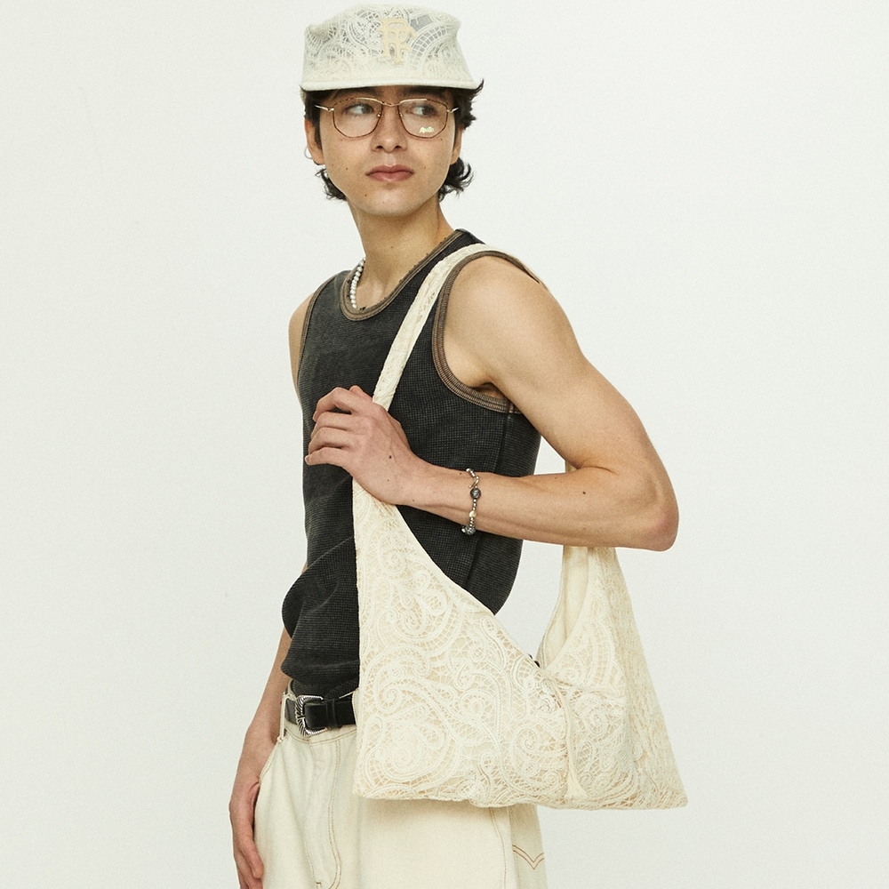 ペンフィールドクロシェットローショルダーバッグアイボリー_FS7AB17U
