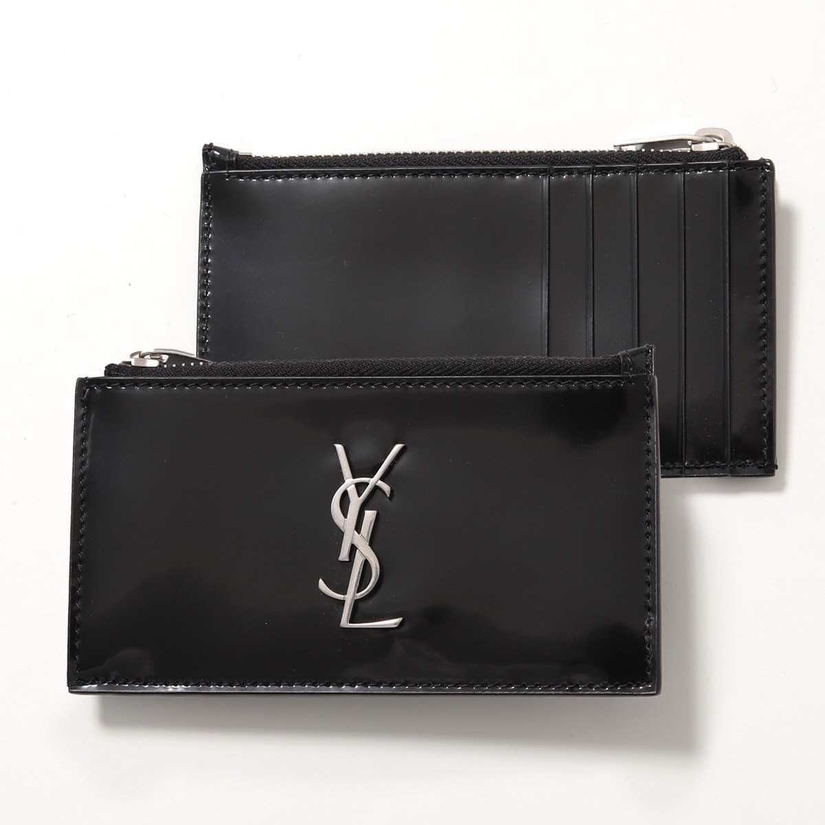 SAINT LAURENT サンローラン コインケース 611558 AAB8O レディース カサンドラロゴ カードケース フラグメントケース エナメル 611558AAB8O1000