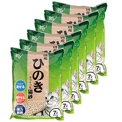 【まとめ買い】トイレに流せる ひのきでつくった猫砂 強力脱臭 7L 6袋セット 5,389円