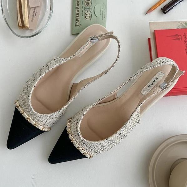 レディース スリングバック サンダル レディース スプリングシューズ フラット