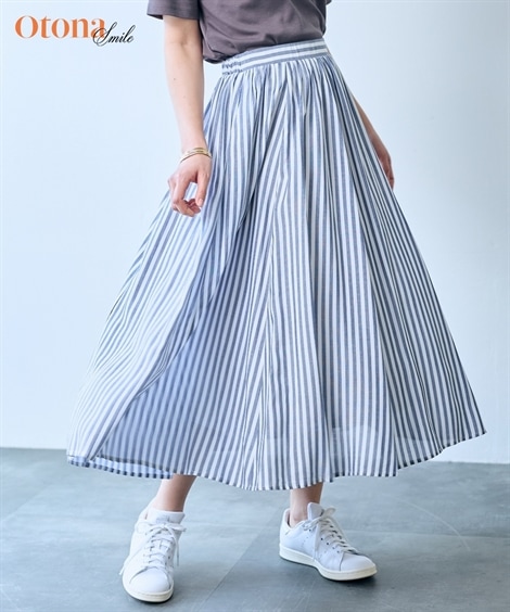 ロングスカート ストライプスカート OtonaSMILE