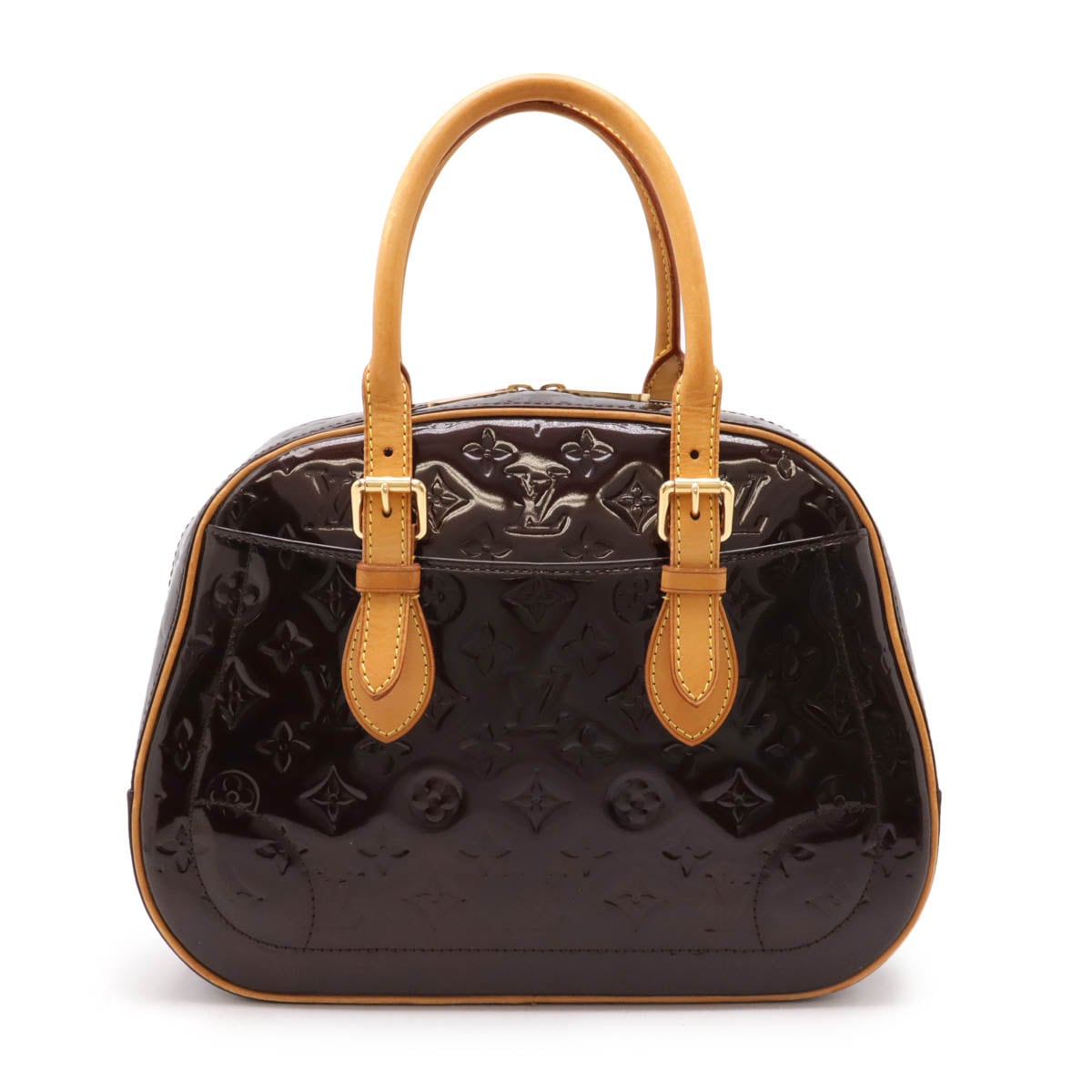 モノグラムヴェルニ サミット ドライブ ハンドバッグ トートバッグ エナメルカーフ アマラント M9351