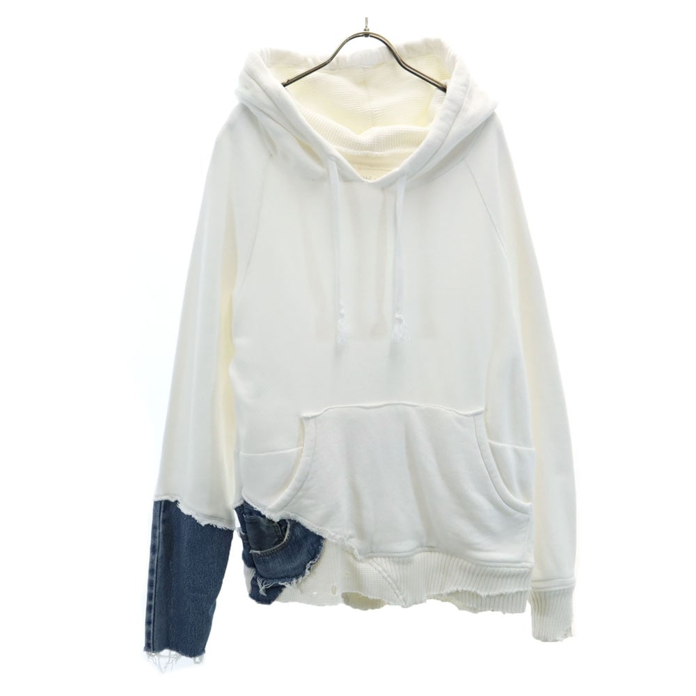 グレッグローレン USA製 長袖 スウェットパーカー 1 ホワイト系 GREG LAUREN メンズ