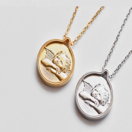 Guangming Angel Sacred Brand エンジェルジュエリーペンダントデリケートペンダント女性用 S925 スターリングシルバーバッグ 18K リアルゴールド