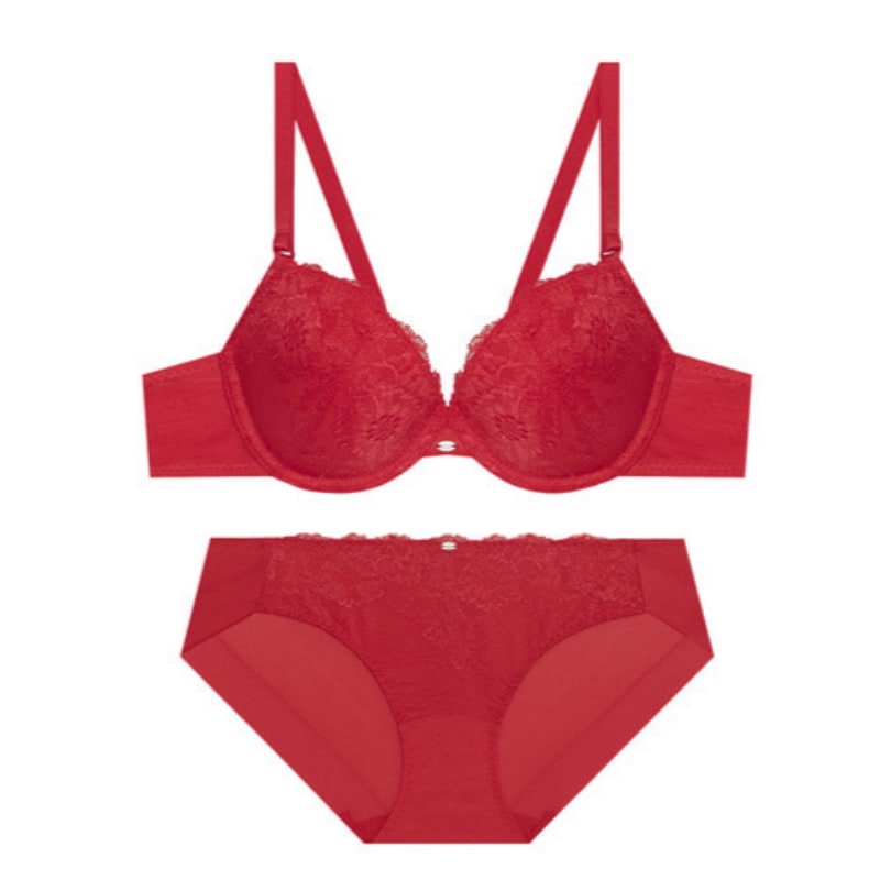 レッド レース ブラ パンツ セット 85B 100 7,488円