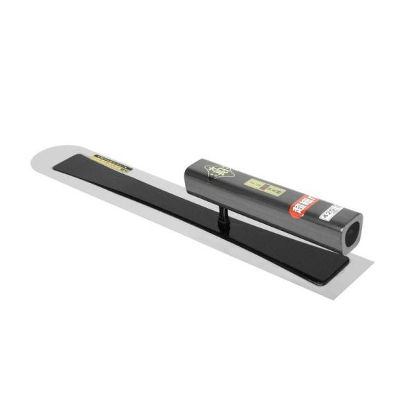 金長 超細巾ステン先丸鏝 0．3 420MM 大工道具 左官鏝 土間鏝 先丸鏝