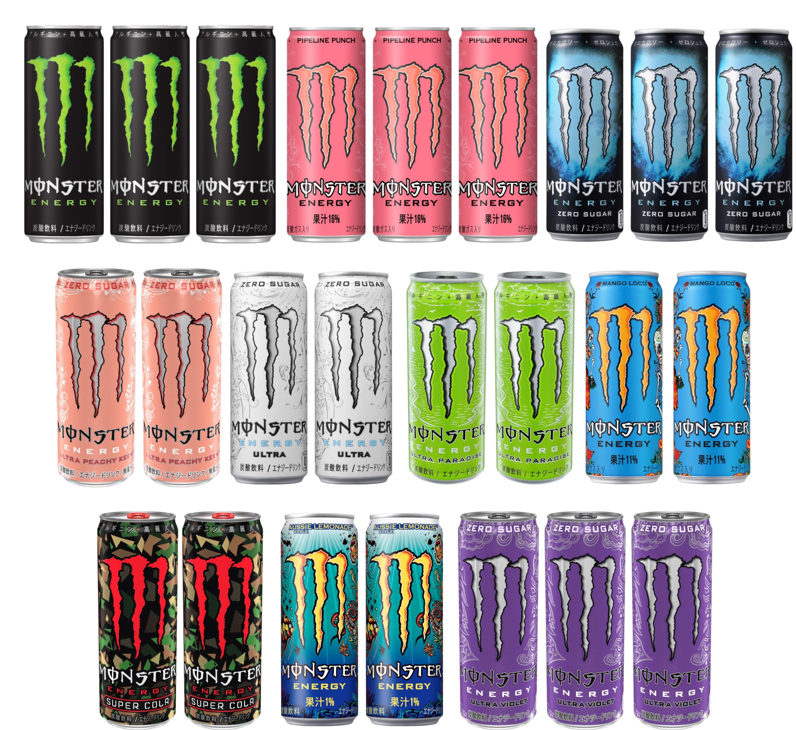 アサヒ飲料 モンスター 10種アソートセット 24本 2024SS [エナジードリンク]