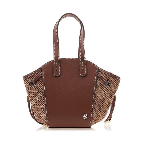 [ヘレンカミンスキー] SS25 女性ファイト ラフィア トートバッグ BAG51737 CUOIO NOUGAT