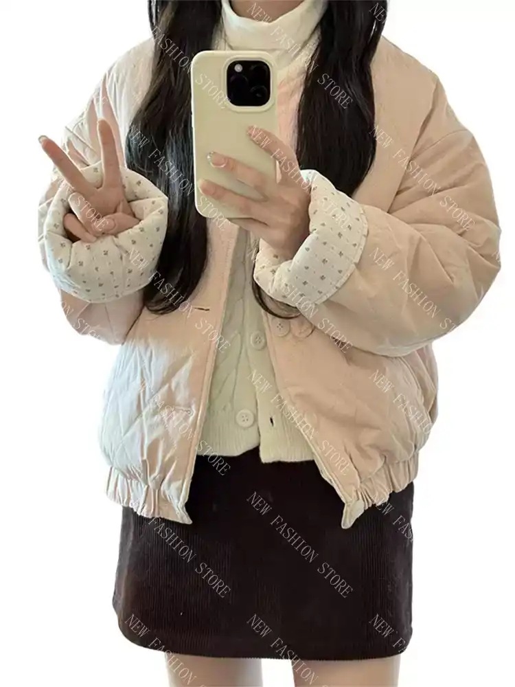 秋冬韓系綿入れ-58