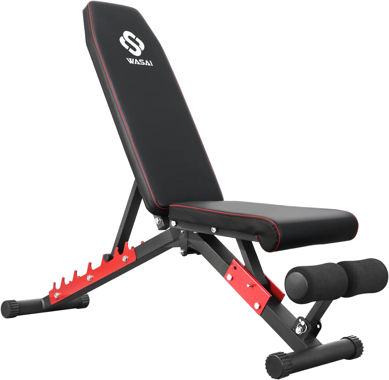 WASAI(ワサイ) トレーニングベンチ フラットベンチ インクラインベンチ【折りたたみ/コンパクト/収納便利】筋トレ 折り畳み ダンベルベンチ