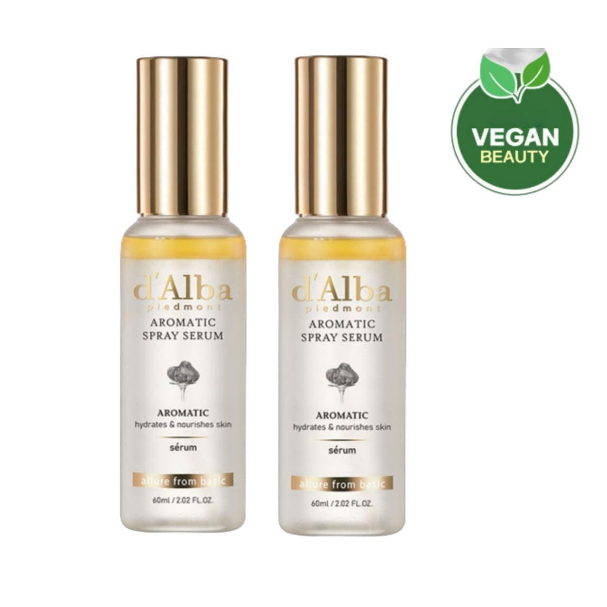 【ダマスクバラ花水含有】ホワイトトリュフファーストアロマティックスプレーセラム 60ml/120ml 2本セット 保湿/栄養/鎮静/弾力/ハリ/シワ/ツヤ/霧噴射/ミスト/美容液/化粧水/トナー