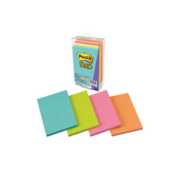 (10個セット) 3M Post-it ポストイット 強粘着ノート マルチカラー1 3M-656SS-MC-1X10