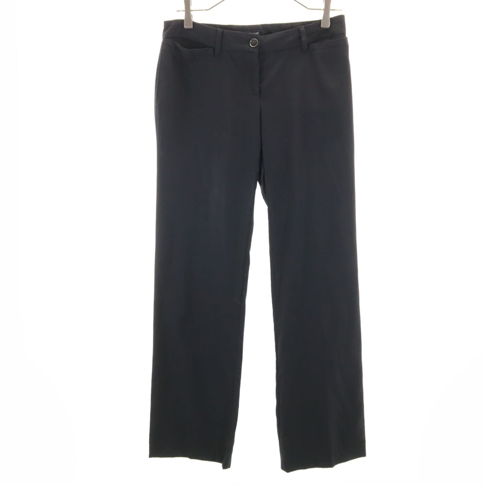 イタリア製 レーヨン ロングパンツ 38 ブラック系 レディース