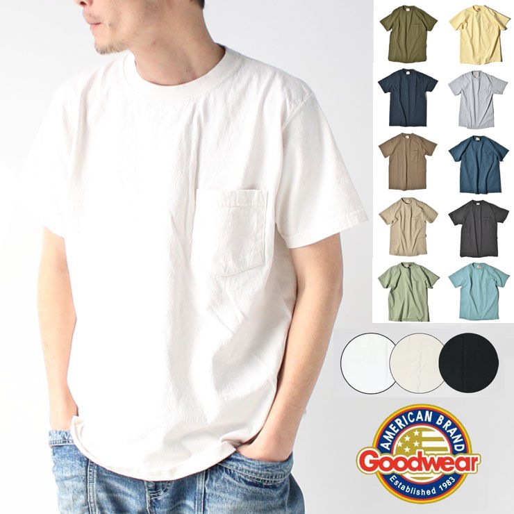 アウトドアブランド tシャツ グッドウェア tシャツ GOOD WEAR MADE IN USA S/S ポケット TEE ヘビーウエイトカットソー Tシャツ 半袖 Mサイズ Lサイズ XLサイズ 春