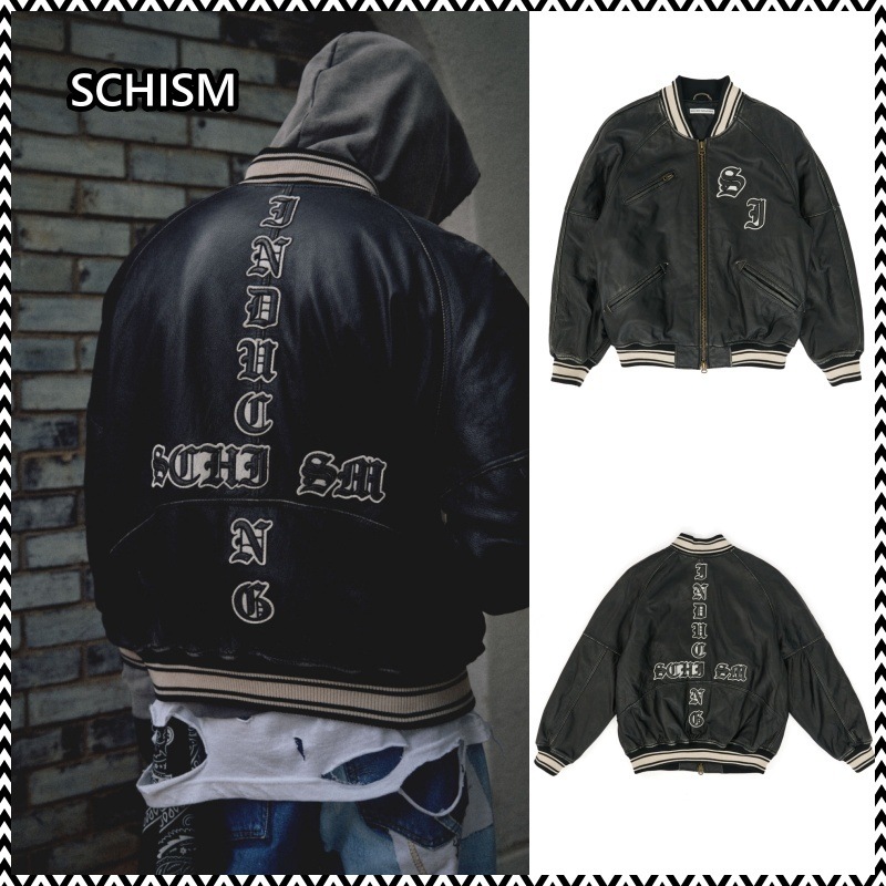 SCHISM AGING LEATHER BOMBER